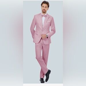 Men's Pink Blazer and Suit Set